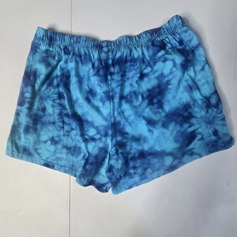 Justice Pajama Set Girls 14 Blue Mermaid‎ Fringe Tie Dye Mermaidcore Sleepwear
